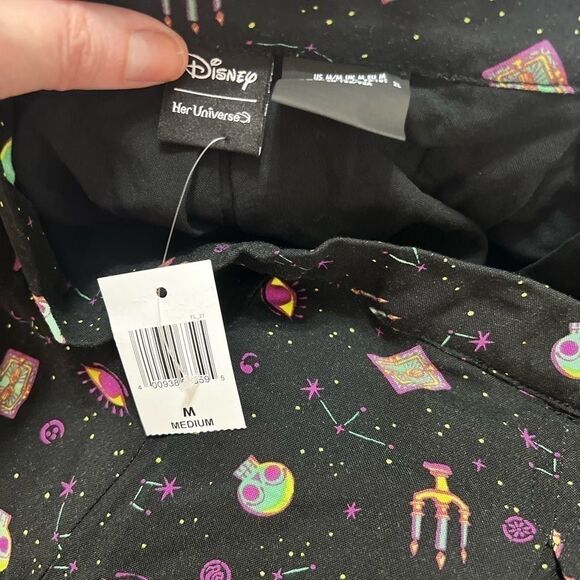 Disney Parks HER UNIVERSE Hocus Pocus Skirt medium cat dress shop lace nwt - Picture 3 of 10